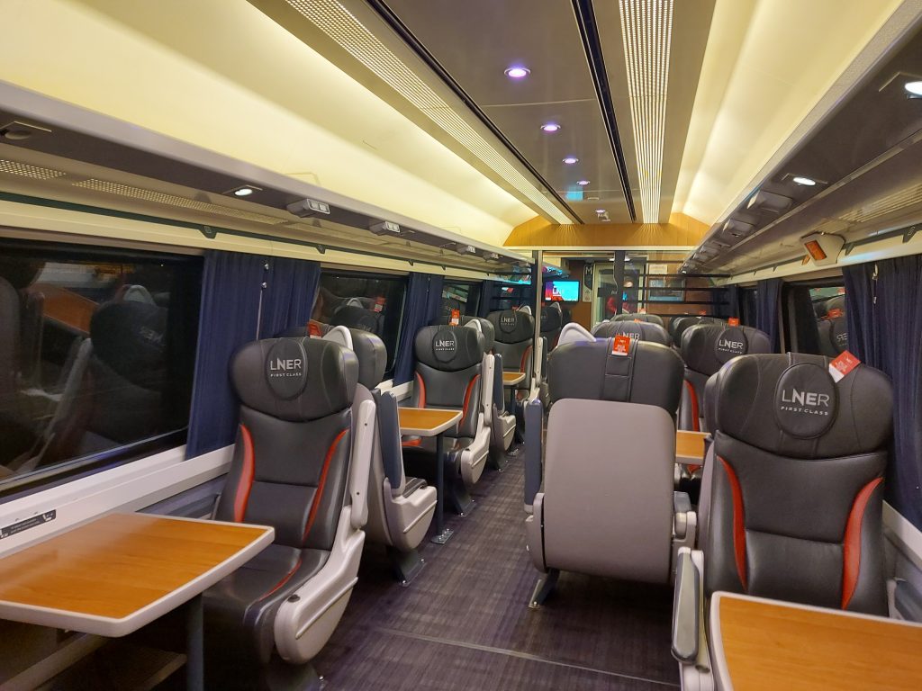 first class rail travel to london