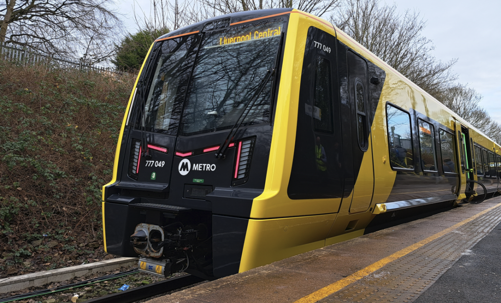 one of the new merseyrail trains at kirkby