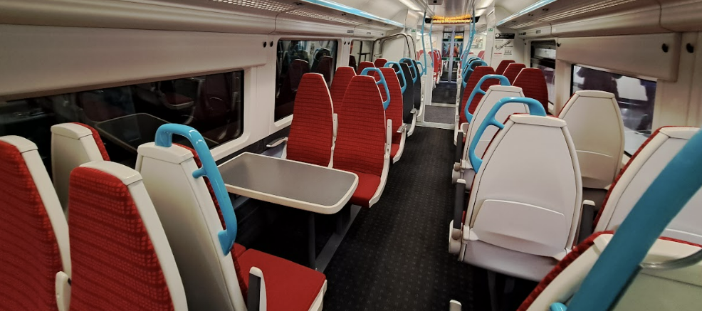 interior of a gatwick express train