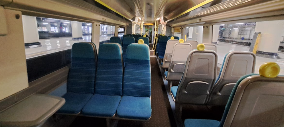 3+2 seating layout in standard class on a class 377