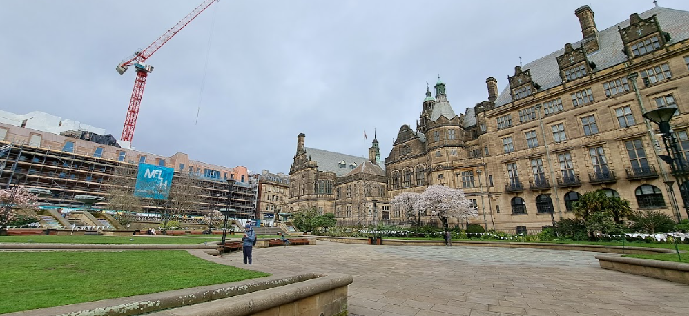 sheffield peace gardens and town hall