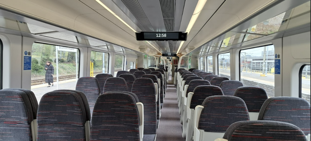 interior of a class 720 train