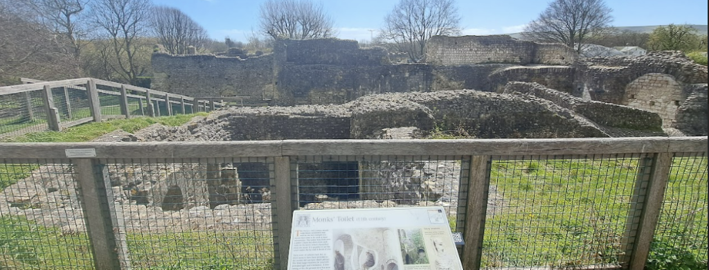 lewes priory ruins, shown are the monks toilets