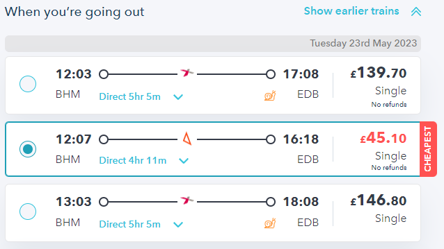 What are the cheap trains to Edinburgh? - Railsmartr.co.uk