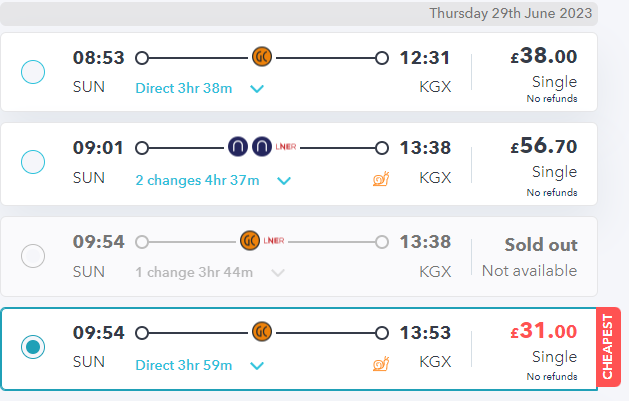 cheap train tickets to london with grand central on the railsmartr site