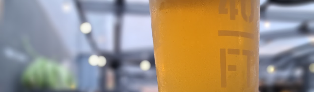 a pint of beer served at 40ft brewery dalston, near the east london line