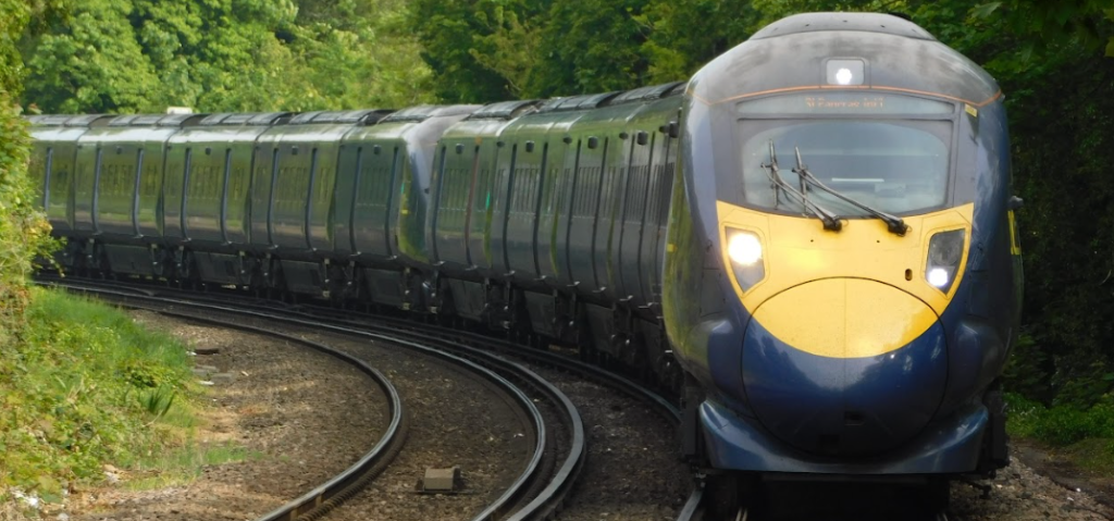 class 395 train, which serves rail lines in kent