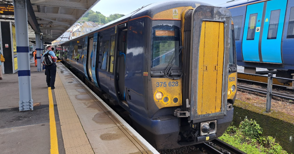 class 375 train, which serves rail lines in kent