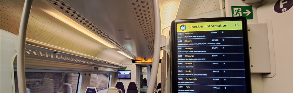 heathrow express train which allows you to travel from london to the airport