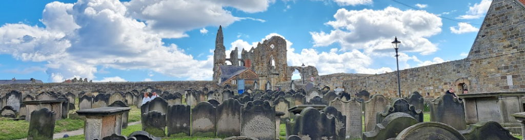 whitby abbey, which can be visited on day trips from newcastle