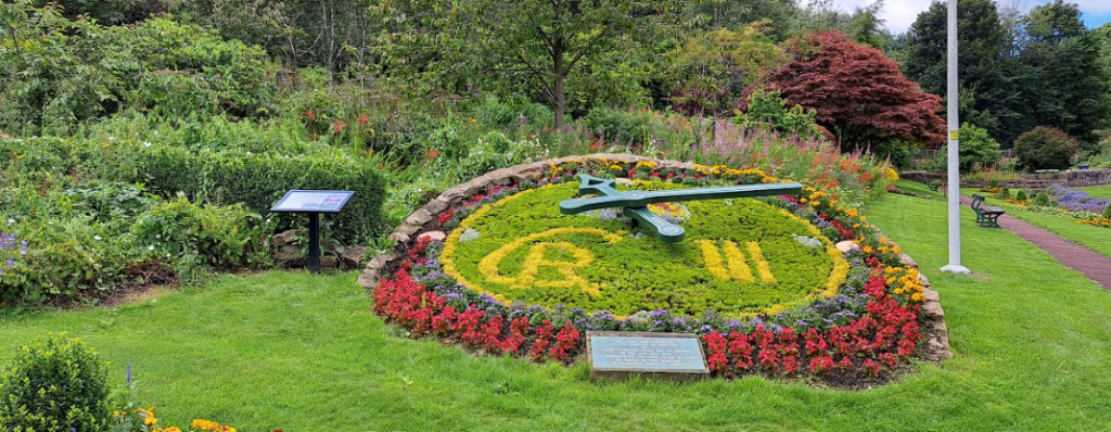 floral clock, carlisle park, morpeth