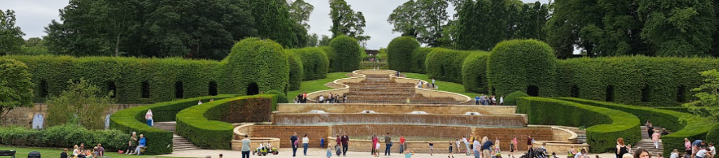 grand cascade, alnwick garden, which can be visited on day trips from newcastle