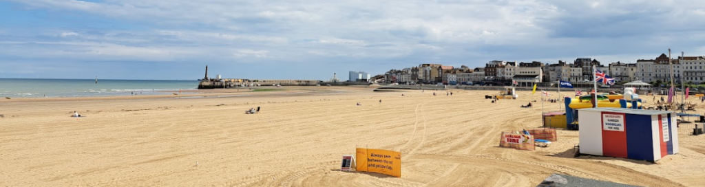 margate beach, near the train station