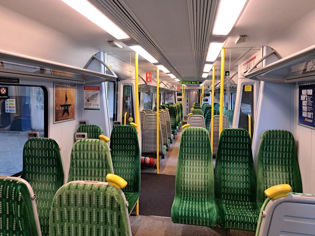 interior of lnwr london to birmingham train