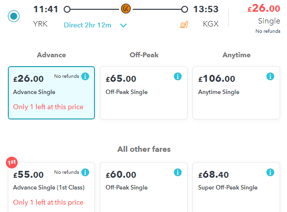 grand central train price between york and london on railsmartr