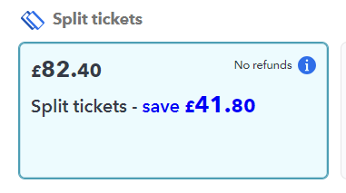 split ticket savings box on railsmartr site