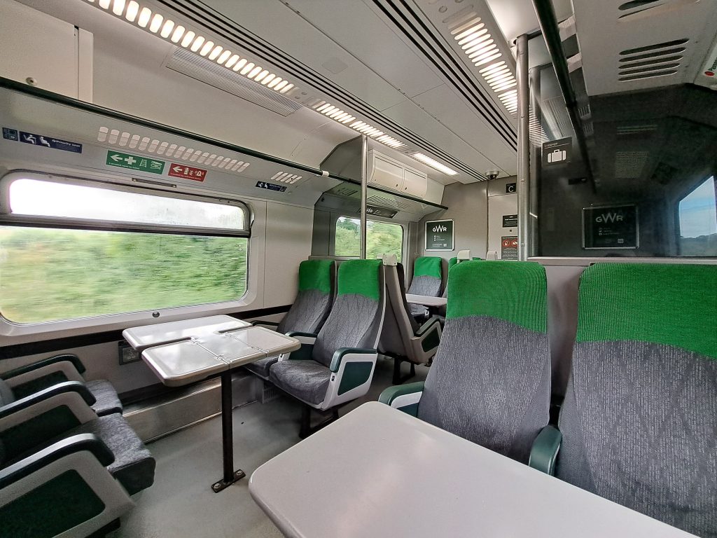 interior of turbo train in devon