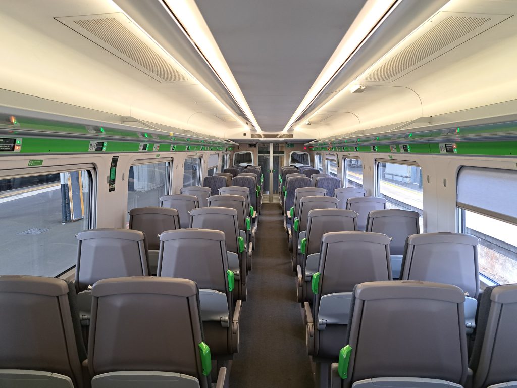 interior of gwr iet in standard class