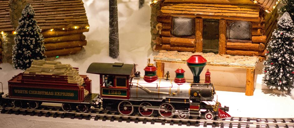 model train to illustrate christmas train travel